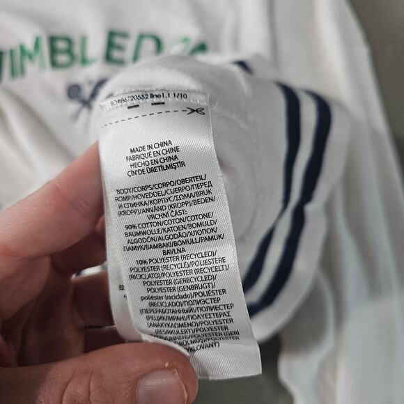 Genuine Polo Ralph Lauren Wimbledon Terry Sweatshirt White Size Medium - Picture 5 of 8